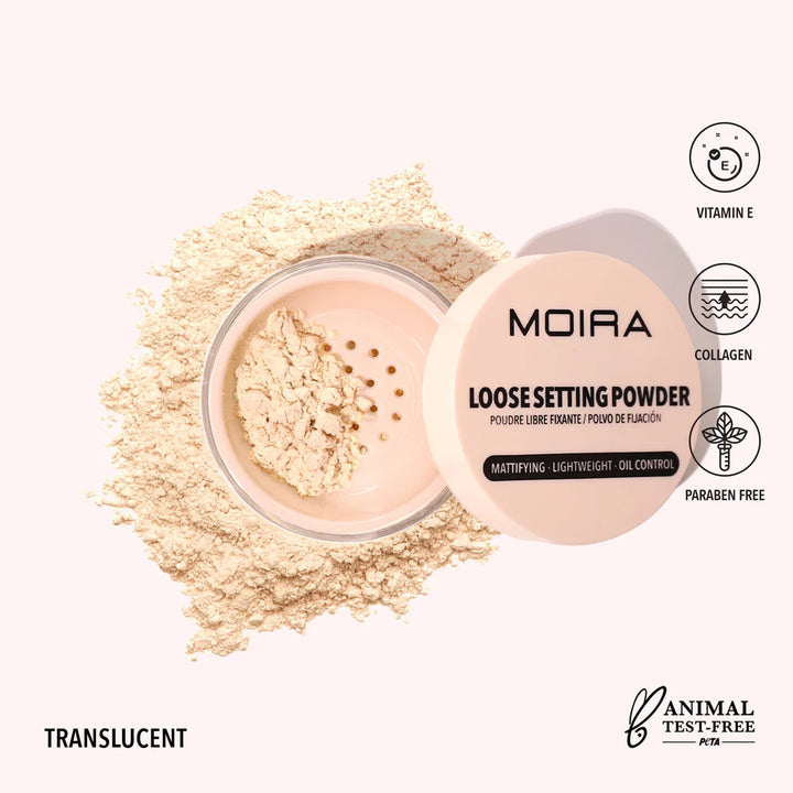 Polvo fijador Moira Loose Setting Powder 01 Traslucent