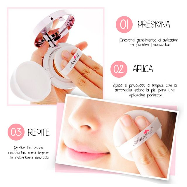 Maquillaje cushion Amor Us Radiant glow 06 Warm bronze