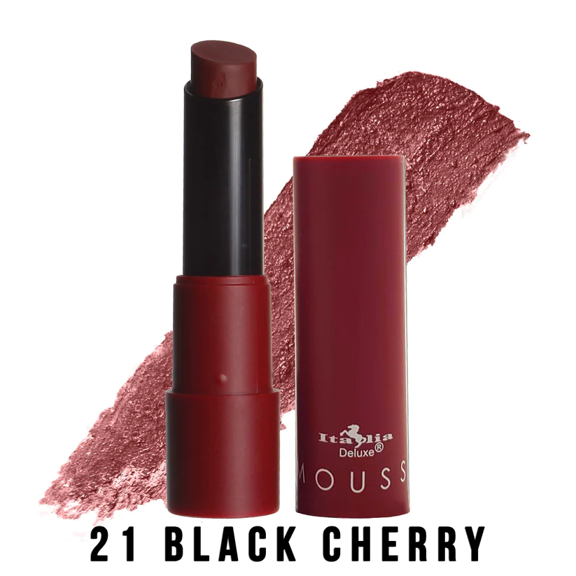 Labial barra Mousse Matte Italia Deluxe 21 Black Cherry