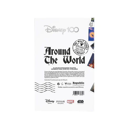Paleta de sombras Republic Cosmetics 100 años Disney Edicion limitada
