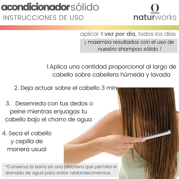 Acondicionador sólido Naturworks Balance natural kiwi y manzanilla 90 gr