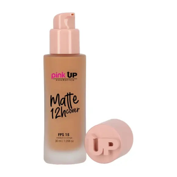 Maquillaje liquido Pink UP Matte 12 h cover Tan 600 30 ml