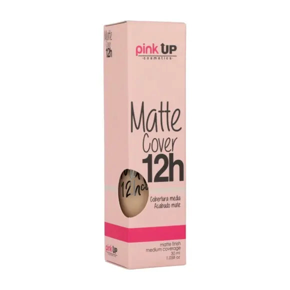 Maquillaje liquido Pink UP Matte 12 h cover Tan 600 30 ml