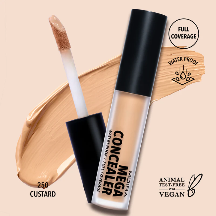 Corrector líquido Moira Mega concealer 250 Custard