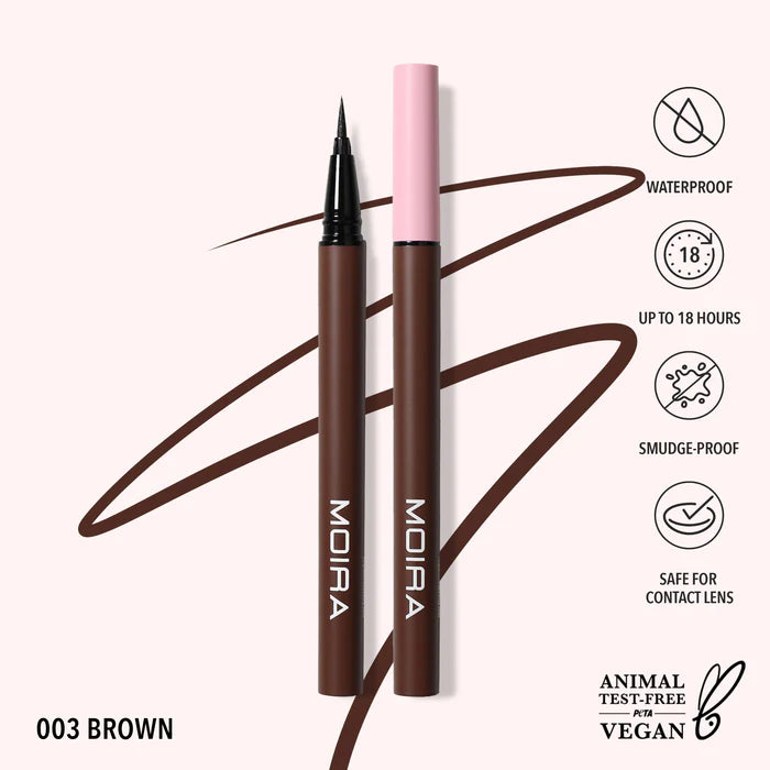 Delineador liquido Moira Precision 003 Brown