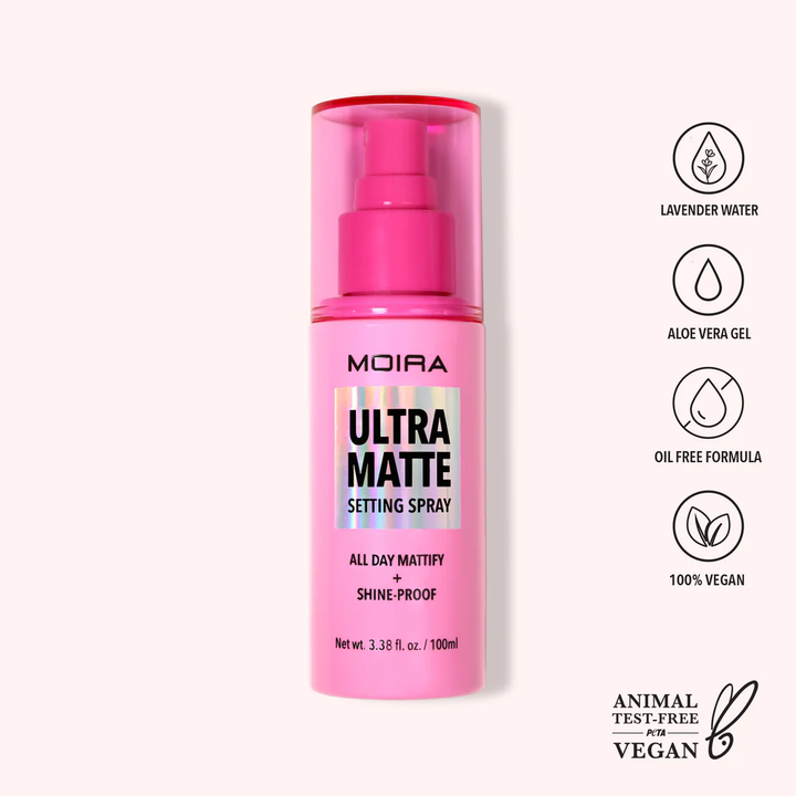 Fijador de maquillaje líquido Moira Ultra matte