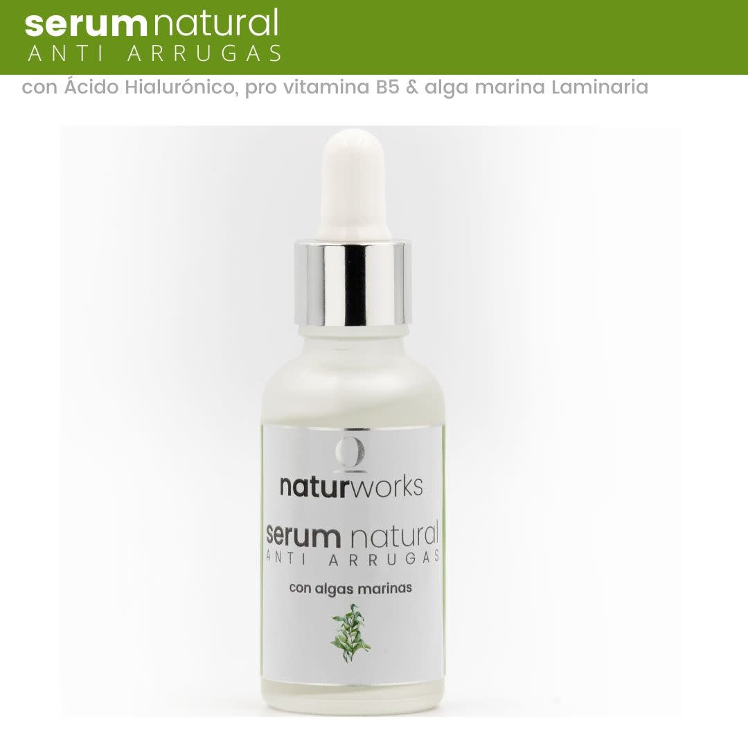Suero Naturworks Antiarrugas con alga marina y acido hialuronico 30 ml