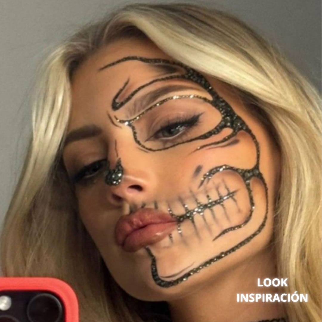 Kit Maquillaje Halloween "Calavera Media"