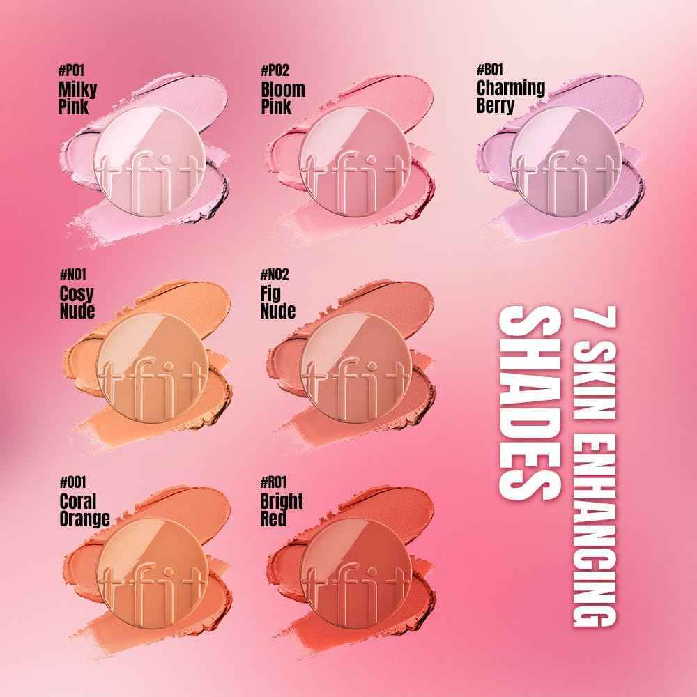 Rubor Tfit Fluffy Velvet Cushion Blush P02 Bloom Pink