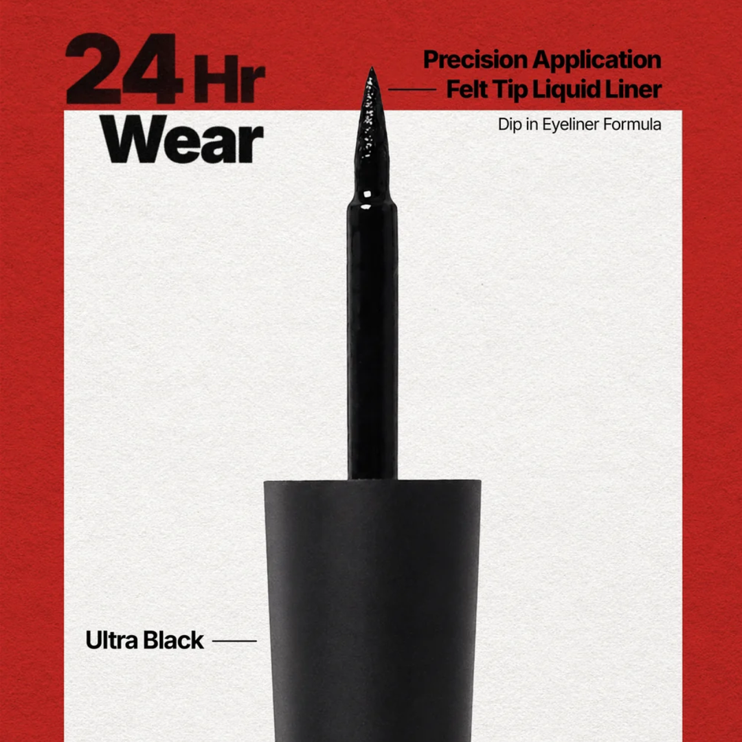 Delineador liquido Moira 24hr Ink Dip Liner 001 Black