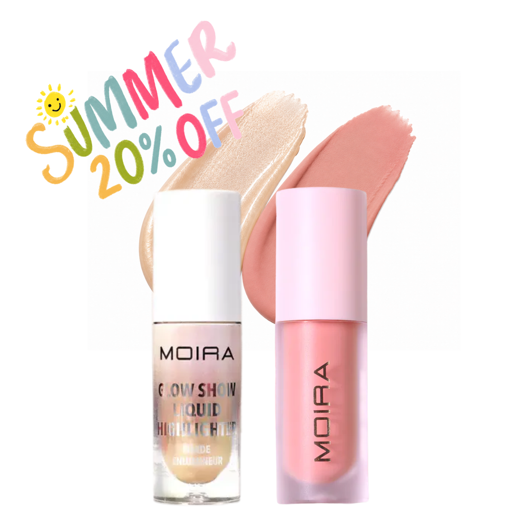Summer Color Kit Moira: Iluminador Liquido + Rubor liquido.