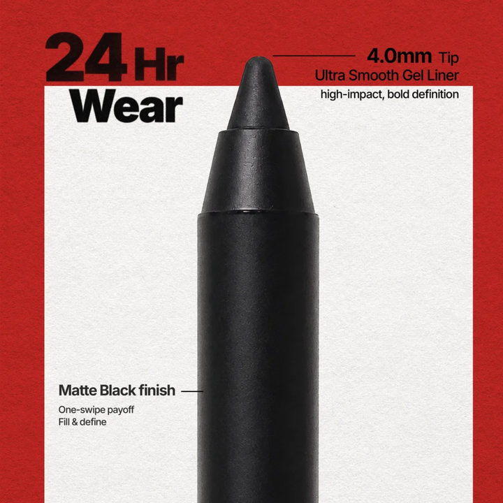 Delineador lápiz Moira 24hr Bold Gel Liner 001 Black