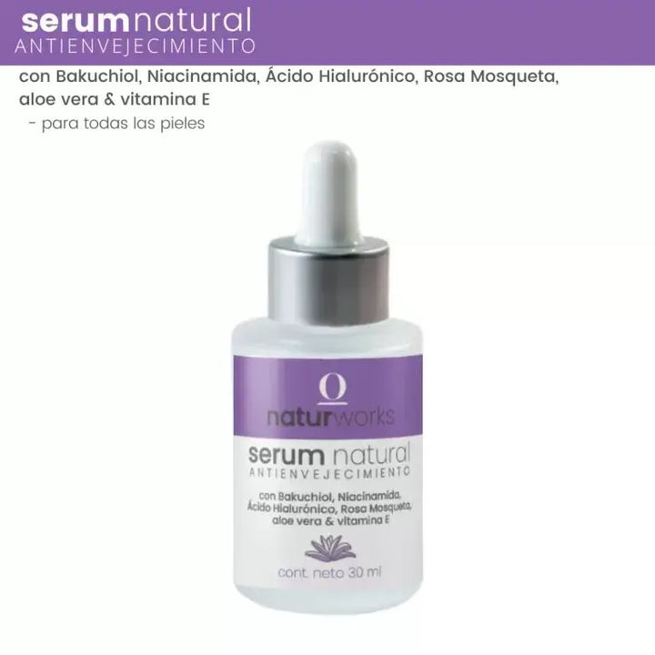 Suero Naturworks Antienvejecimiento con Bakuchiol 30 ml