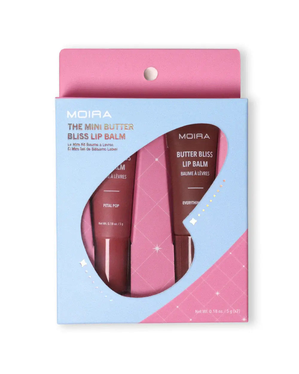 Mini Bálsamo Labial Moira Butter Bliss Petal Pop + Everything Nice