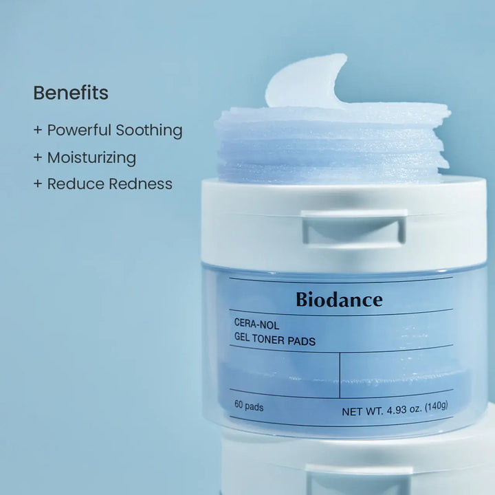 Tónico Biodance Cera-nol Gel Toner Pads 140 g (60 Pads) Biodance
