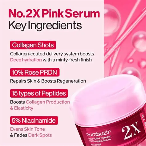 Suero Numbuzin No. 2 Rose PDRN Collagen 2X Plumping