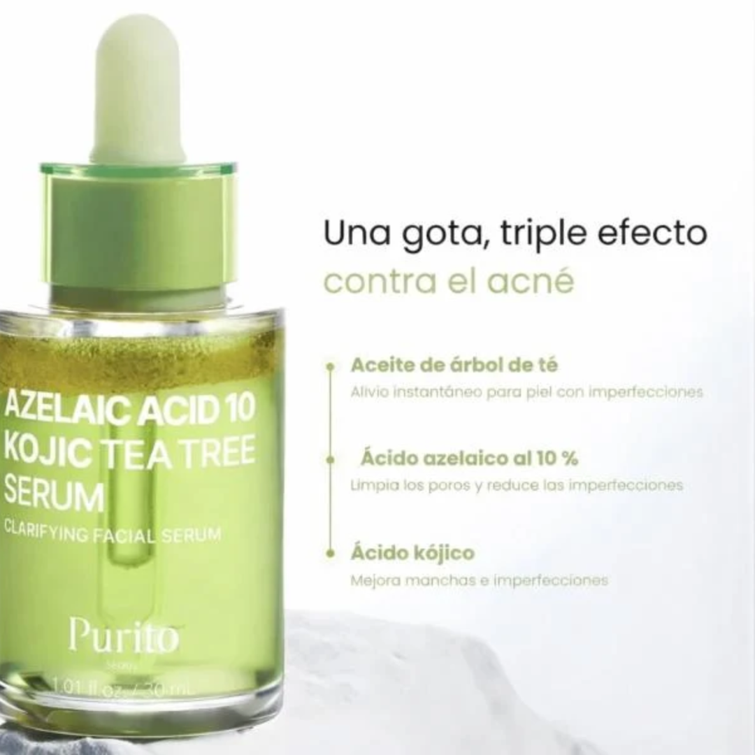 Suero Purito Seoul Azelaic Acid 10 Kojic Tea Tree 30 ml