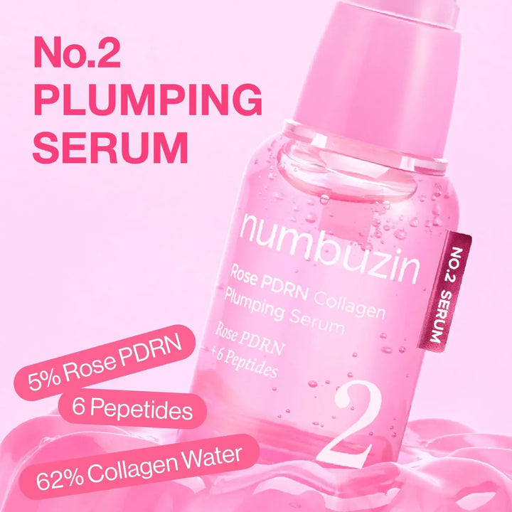 Suero Numbuzin No. 2 Rose PDRN Collagen Plumping