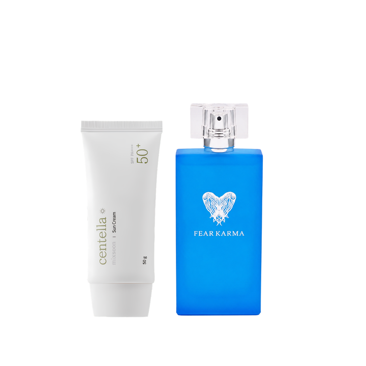 Kit Protector Solar Mixsoon + Fragancia Fear Karma Unisex