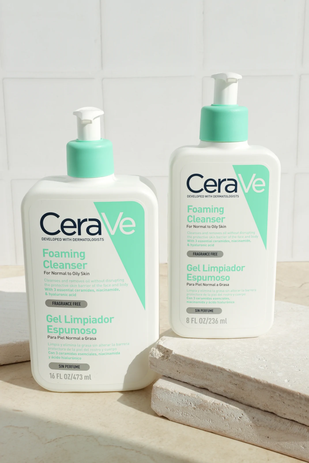 Gel limpiador espumoso Cerave piel normal a grasa 236 ml