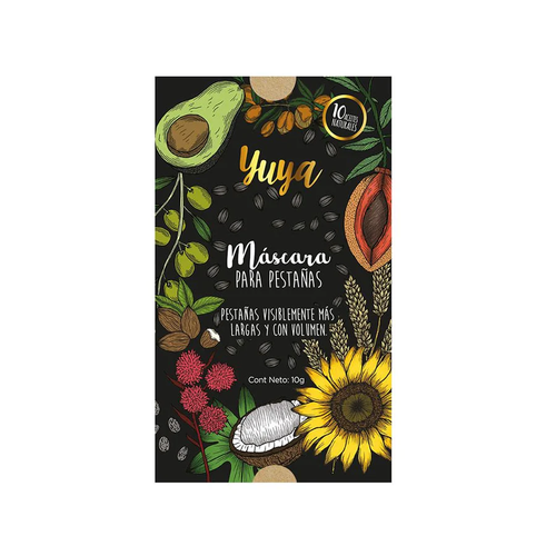 Máscara de pestañas Yuya 10 aceites naturales Negro