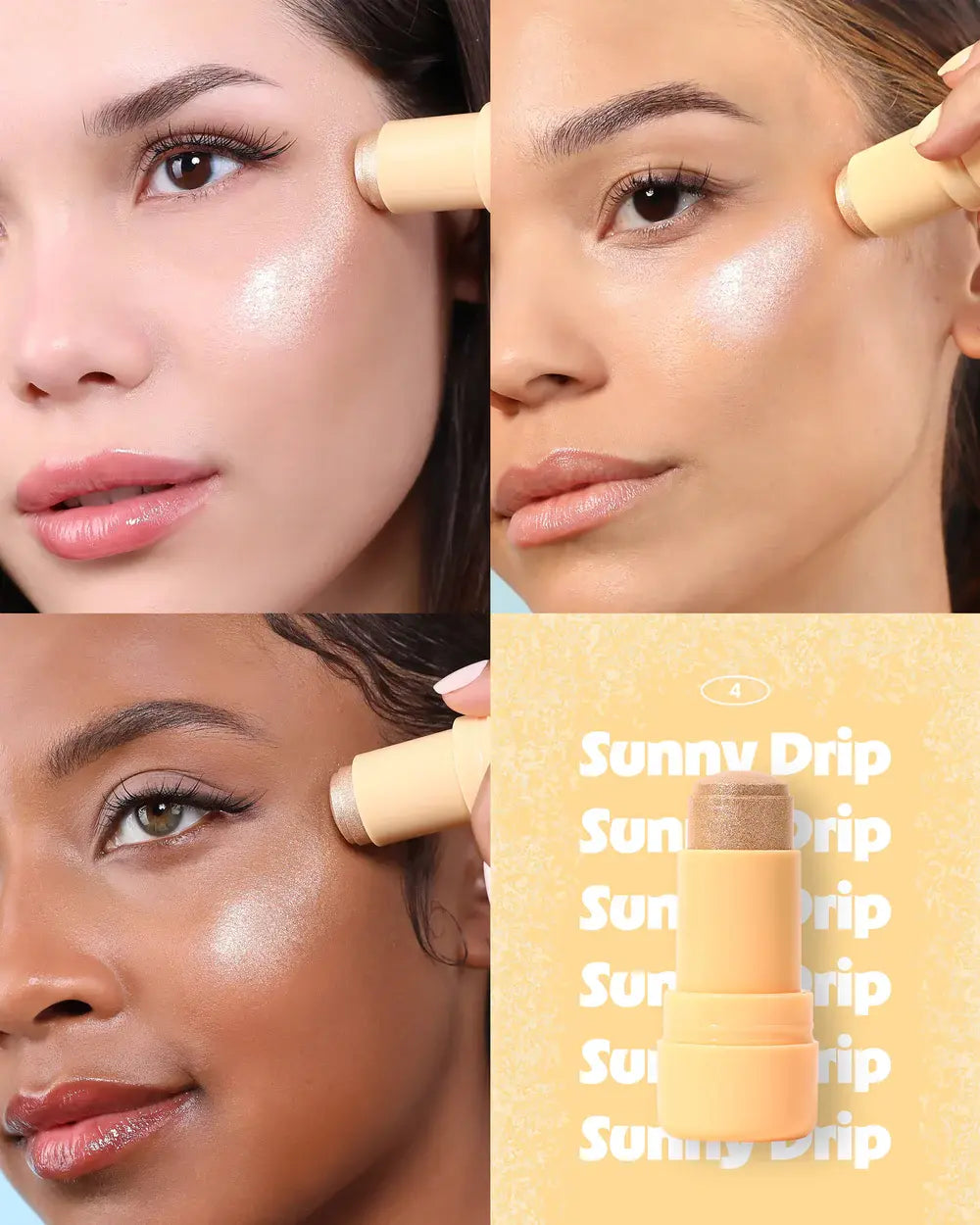 Iluminador Moira Icy Glow Jelly Stick 004 Sunny Drip Moira