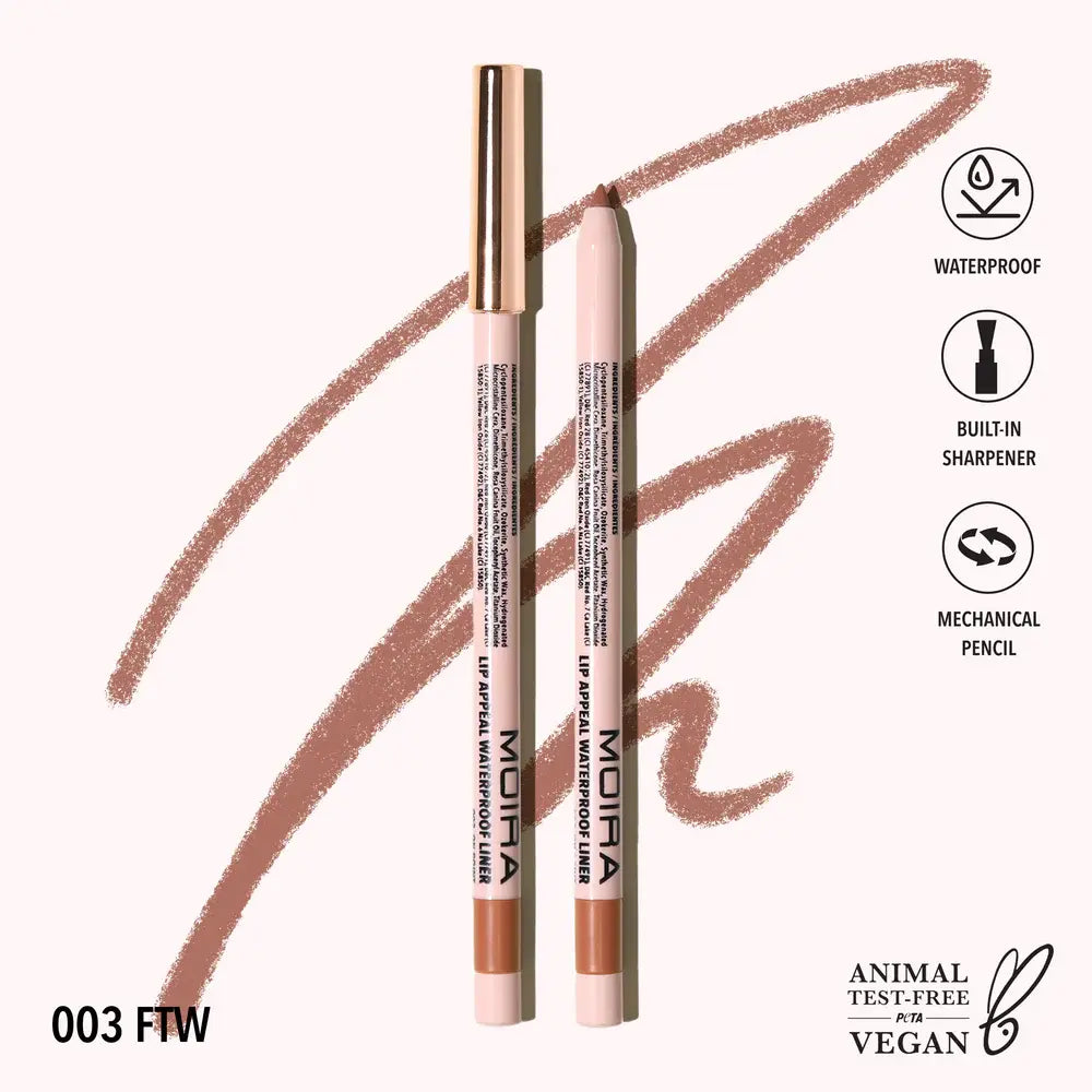 Delineador para labios Retractil Moira Appeal Waterproof 003 FTW