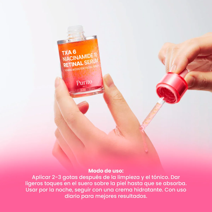Suero Purito Seoul TXA 6 Niacinamide 10 Retinal 30 ml