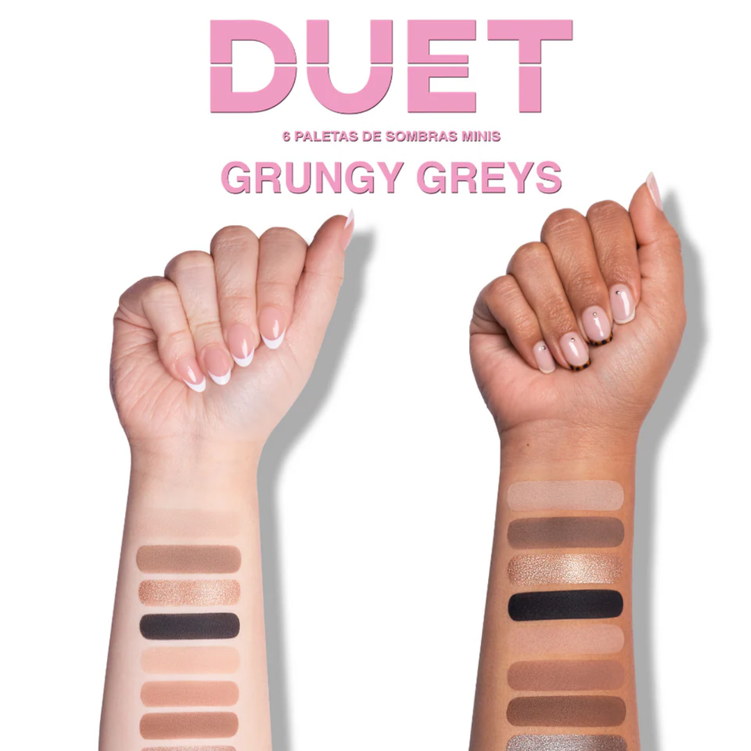 Paleta de Sombras Beauty Creations Mini Snap Duet Grungy Greys