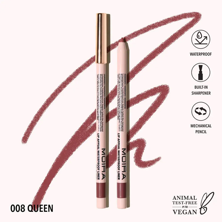 Delineador para labios Retractil Moira Appeal Waterproof 008 Queen
