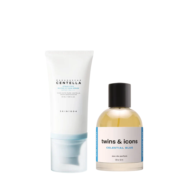 Kit Protector Solar Skin1004 Hyalu-Cica + Perfume Twins &amp; Icons Celestial Blue 50 ml