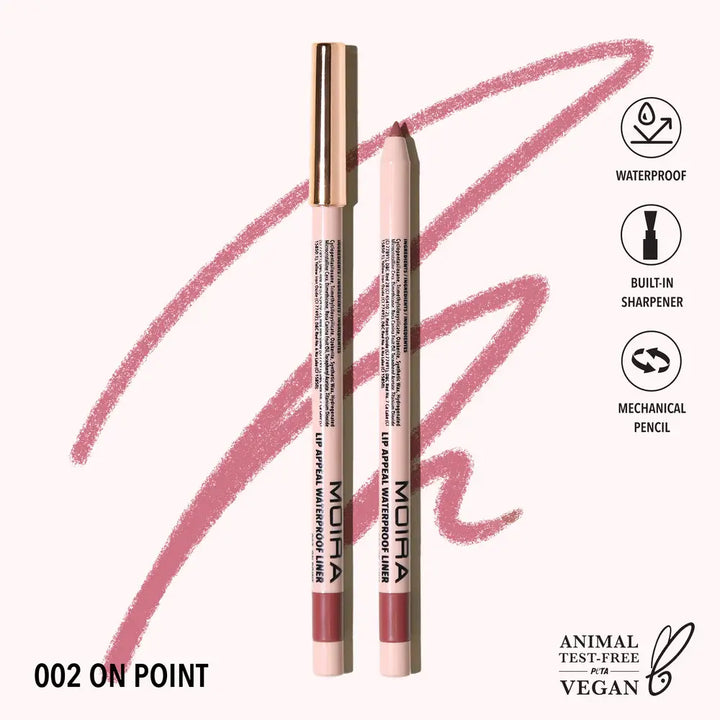 Delineador para labios Retractil Moira Appeal Waterproof 002 On Point