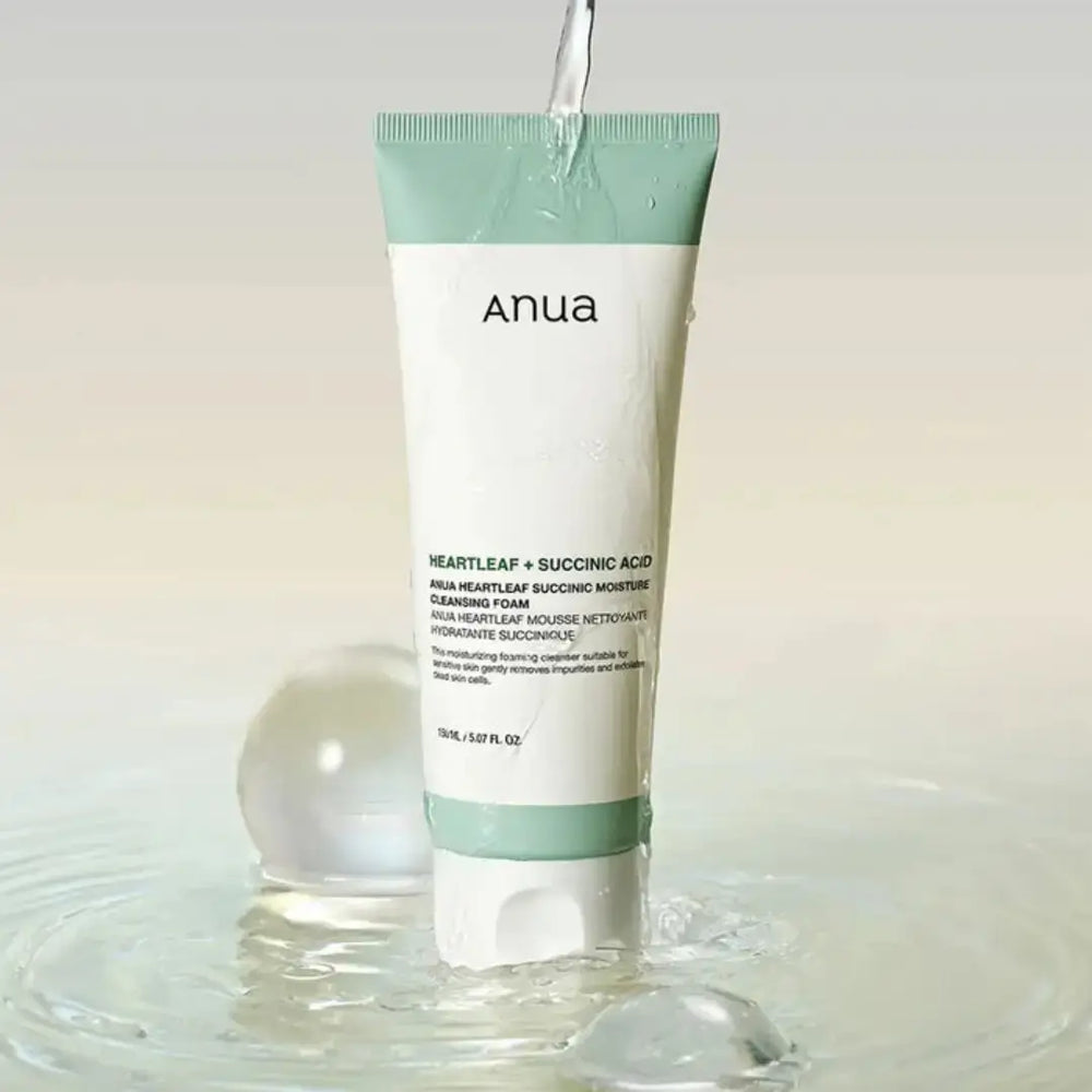 Espuma Limpiadora Heartleaf Succinic Moisture Anua 150ml - Iconika Beauty Shop