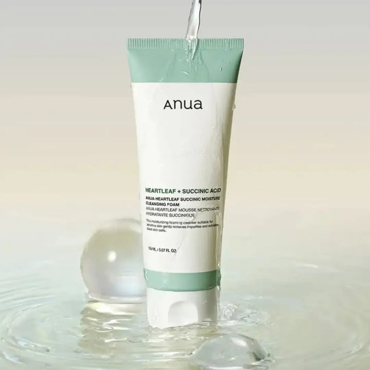 Espuma Limpiadora Heartleaf Succinic Moisture Anua 150ml - Iconika Beauty Shop