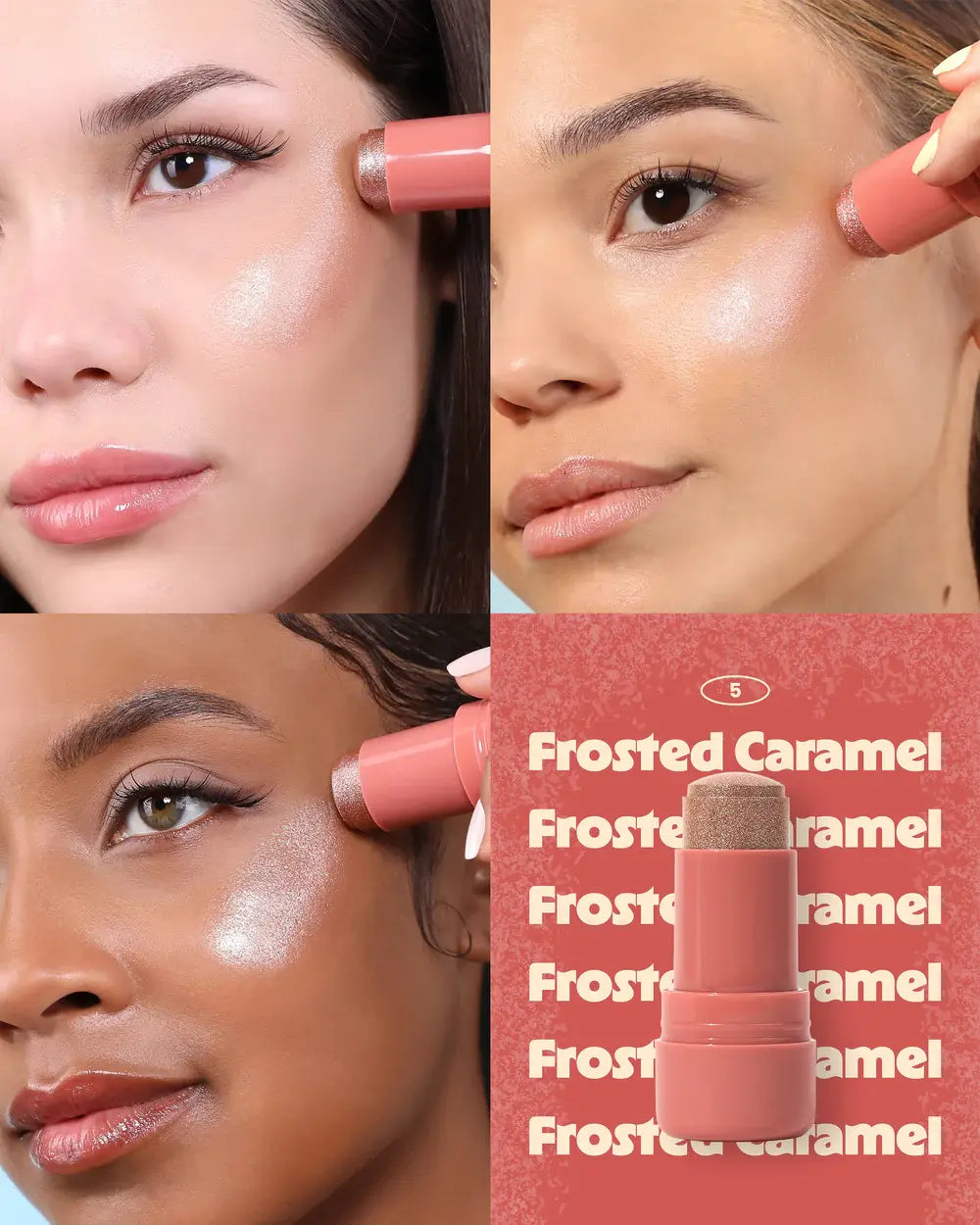 Iluminador Moira Icy Glow Jelly Stick 005 Frosted Caramel Moira