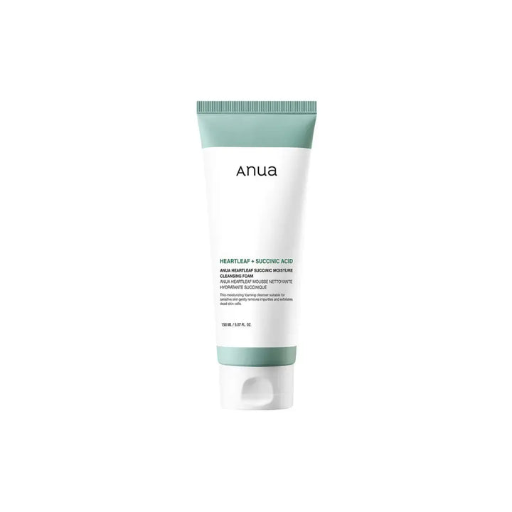 Espuma Limpiadora Heartleaf Succinic Moisture Anua 150ml - Iconika Beauty Shop
