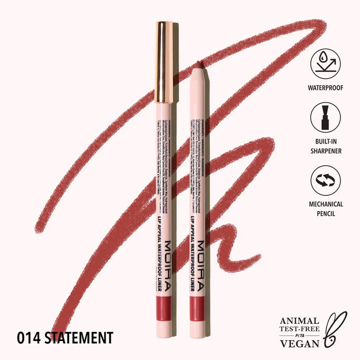 Delineador para labios Retractil Moira Appeal Waterproof 014 Statement