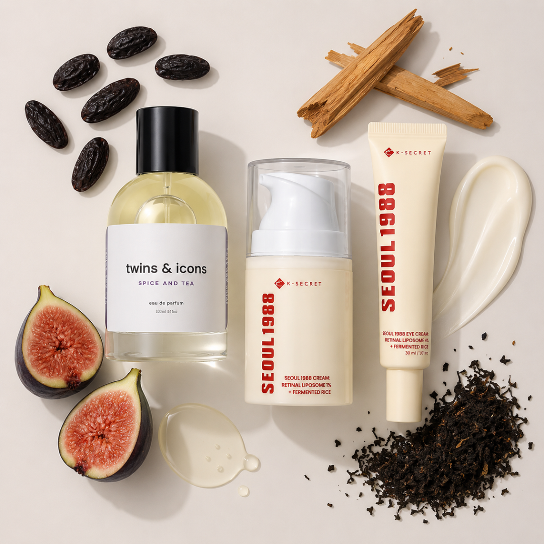 Kit K-Secret Seoul 1988 + Perfume Twins &amp; Icons Spice &amp; Tea 50 ml