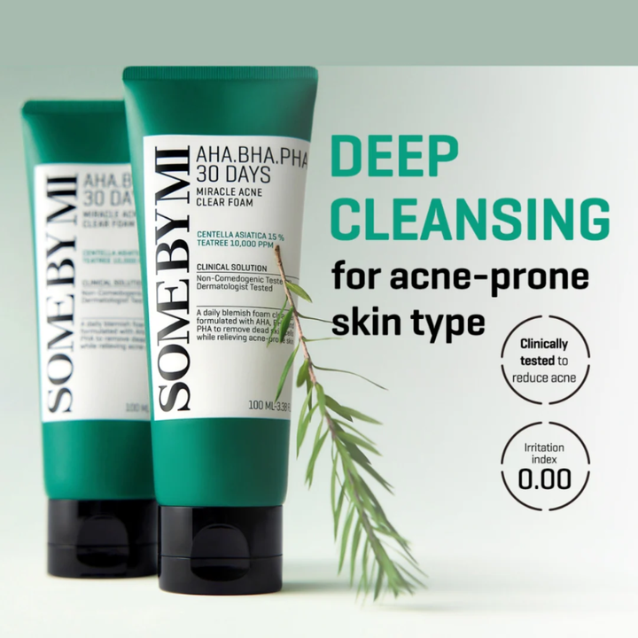 Espuma Limpiadora AHA-BHA-PHA 30 Days Miracle Acne Clear Foam Some By Mi 100 ml