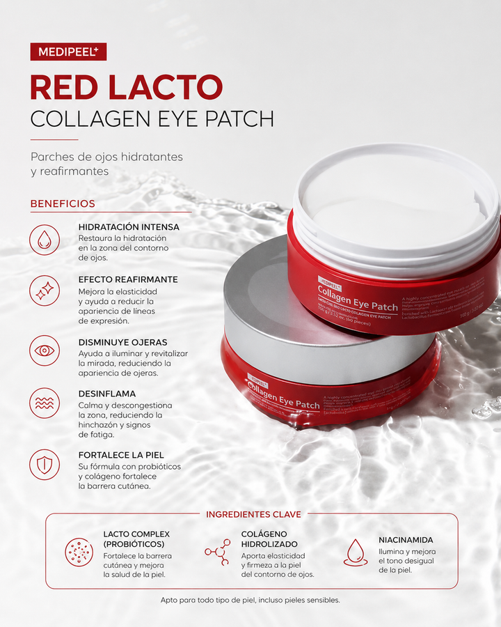 Parches para ojos Medipeel Red Lacto Collagen 60 piezas