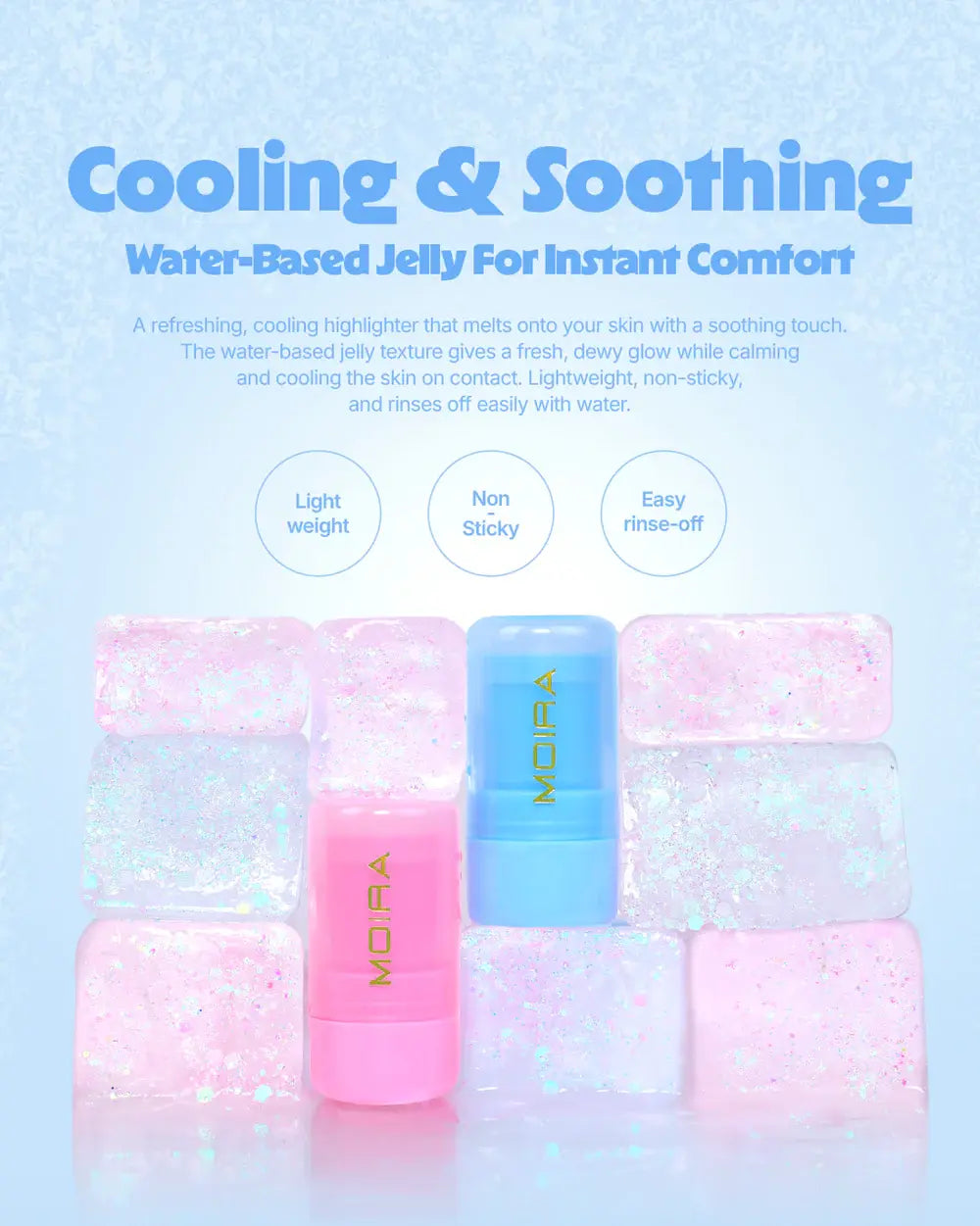Iluminador Moira Icy Glow Jelly Stick 001 Candy Cloud Moira