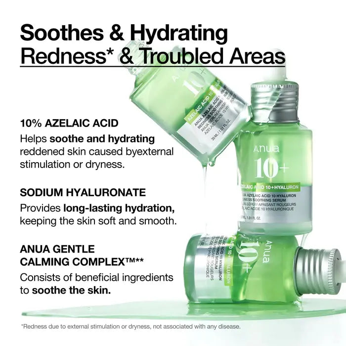 Suero Calmante Azelaic Acid 10 Hyaluron Anua 30ml - Iconika Beauty Shop