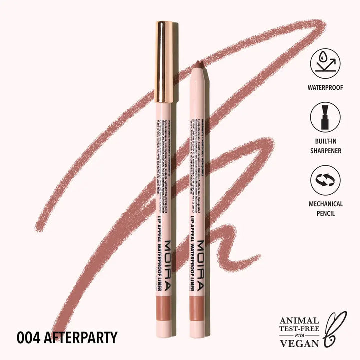 Delineador para labios Retractil Moira Appeal Waterproof 004 Afterparty