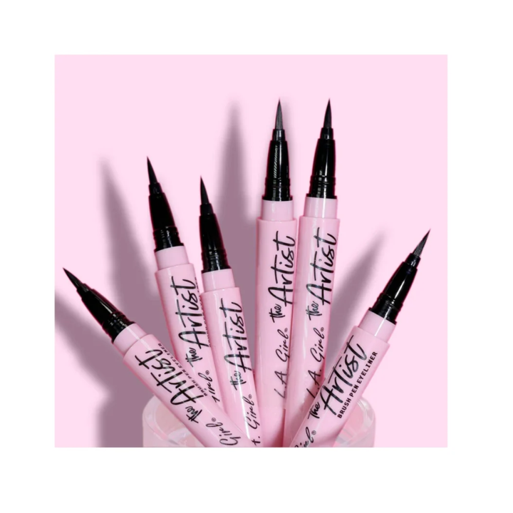 Delineador Plumon La Girl The Artist Brush Pen Inky Black