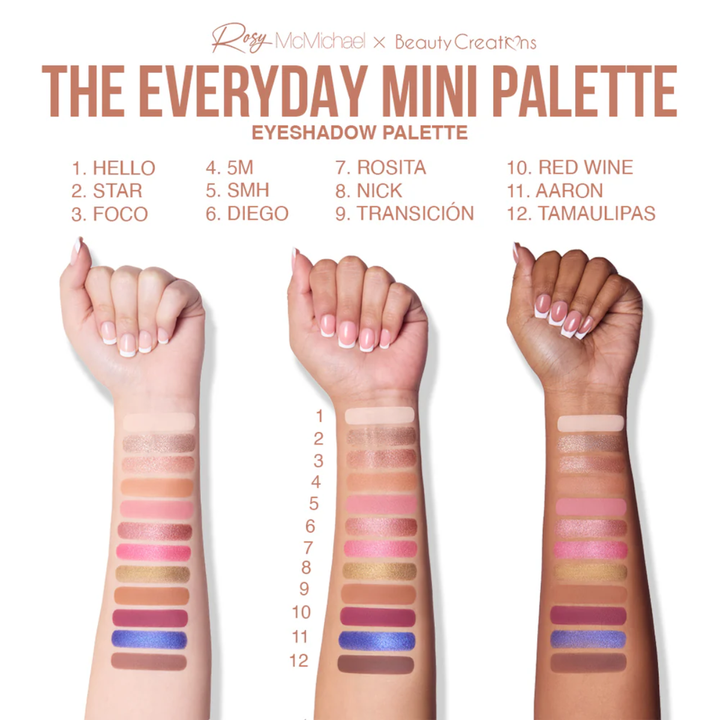 Paleta de Sombras Beauty Creations x Rosy McMichael Essential Vol.1 Mini