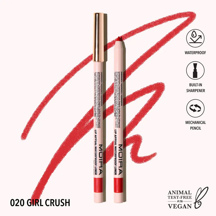 Delineador para labios Retractil Moira Appeal Waterproof 020 Girl Crush