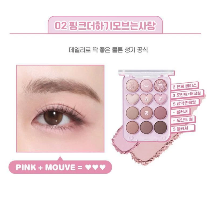 Paleta de sombras Colorgram Pin Point 02 Pink + Mauve