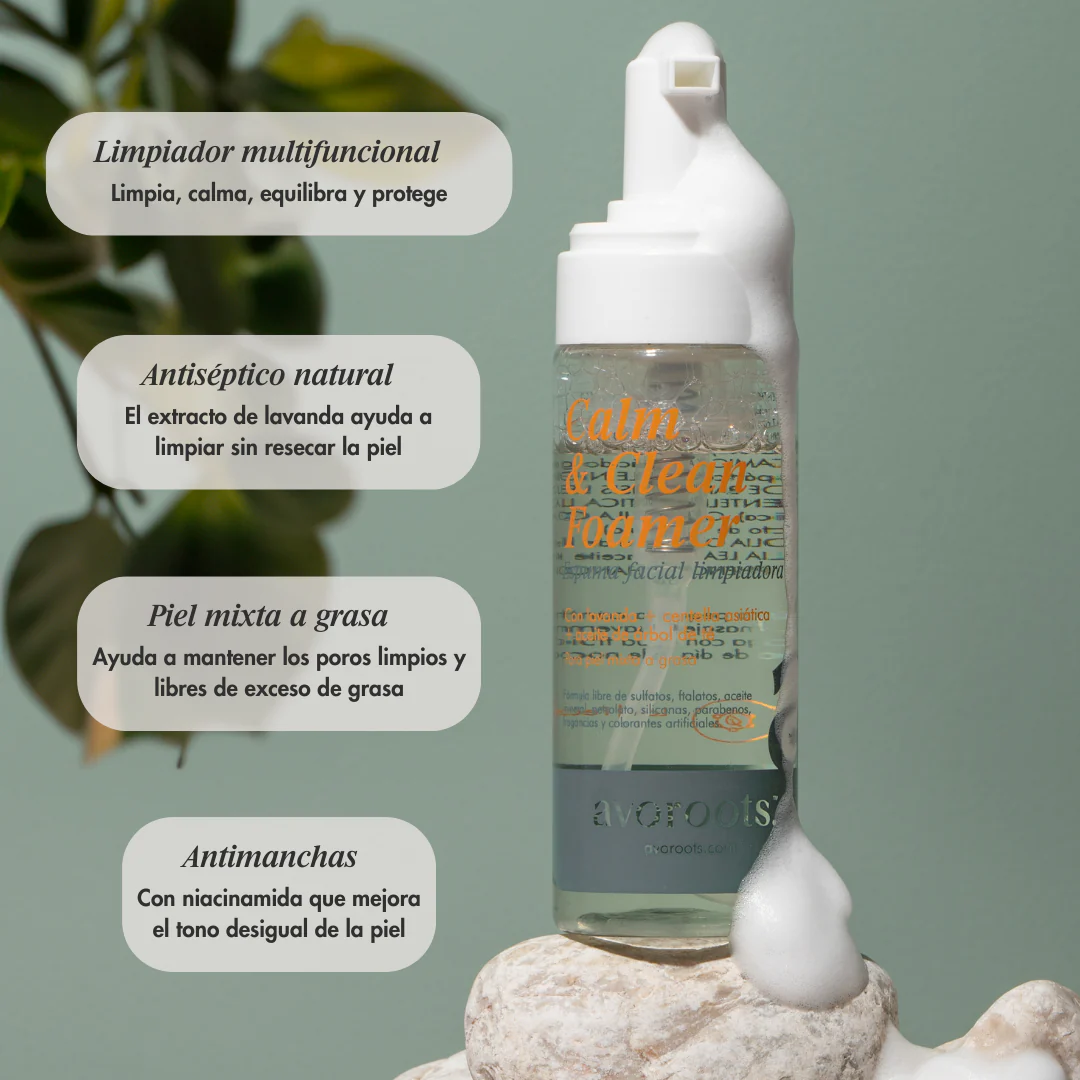 Espuma facial limpiadora Avoroots 140 ml